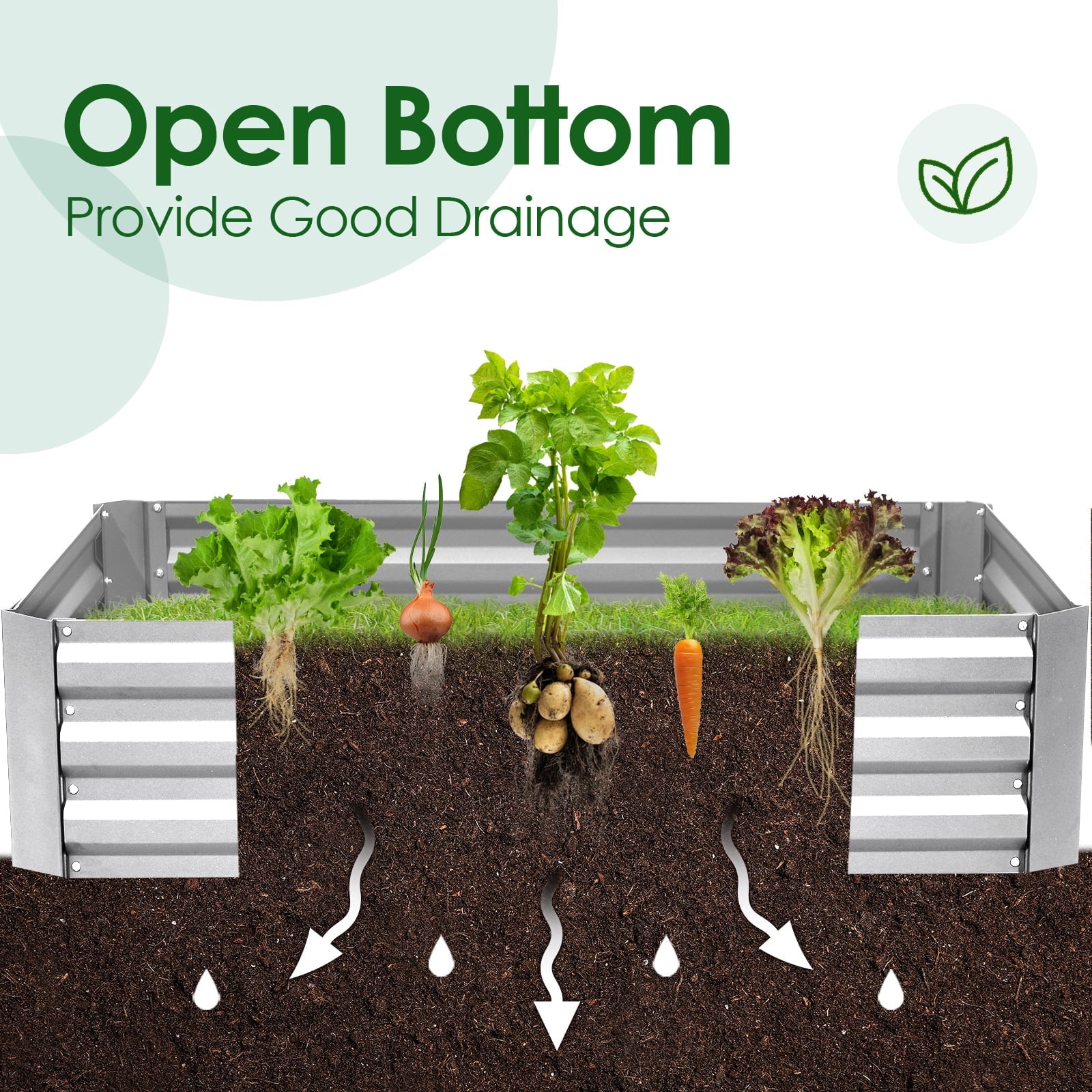 Galvanized Raised Garden Bed with Cover