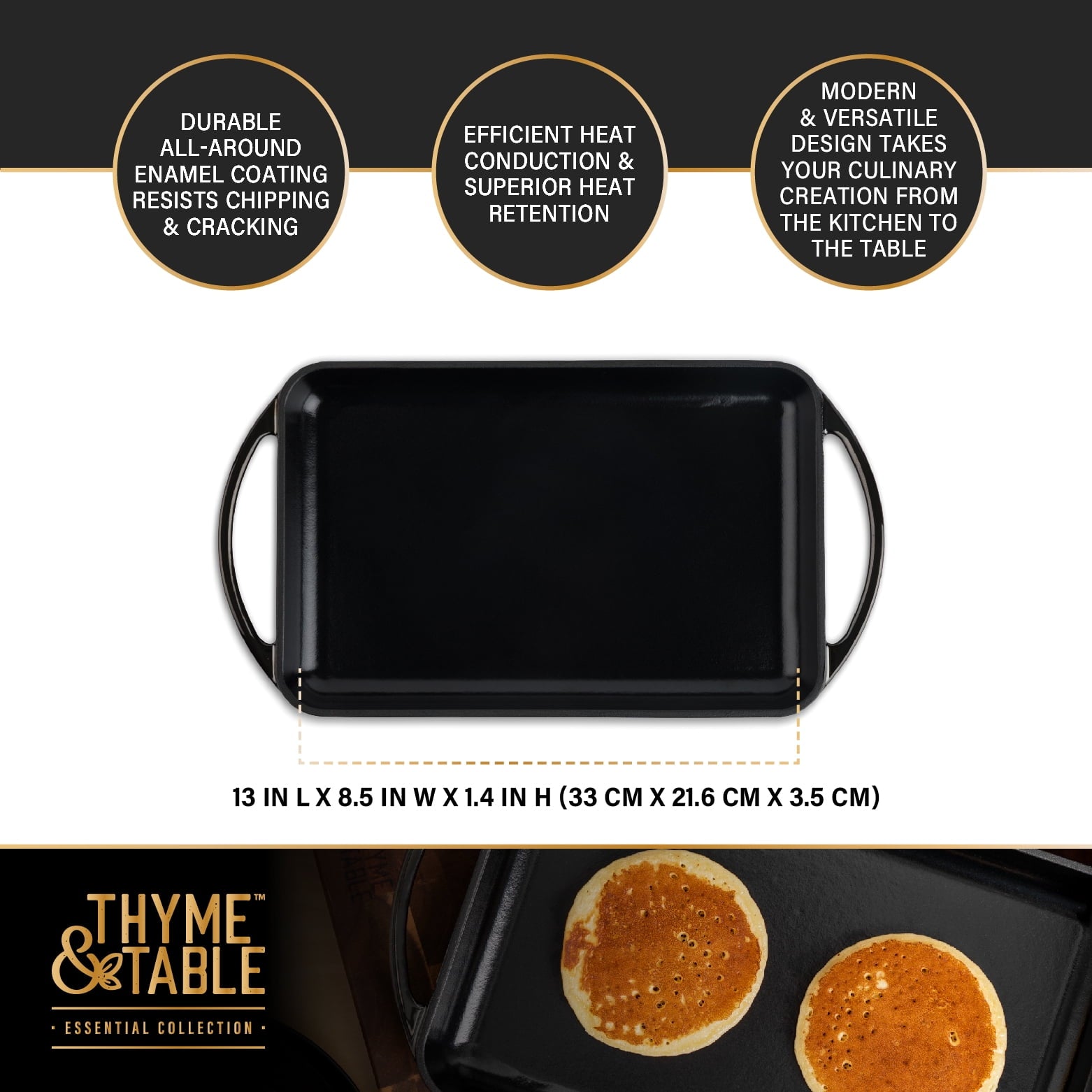 Non-Stick Cast Iron BBQ Griddle