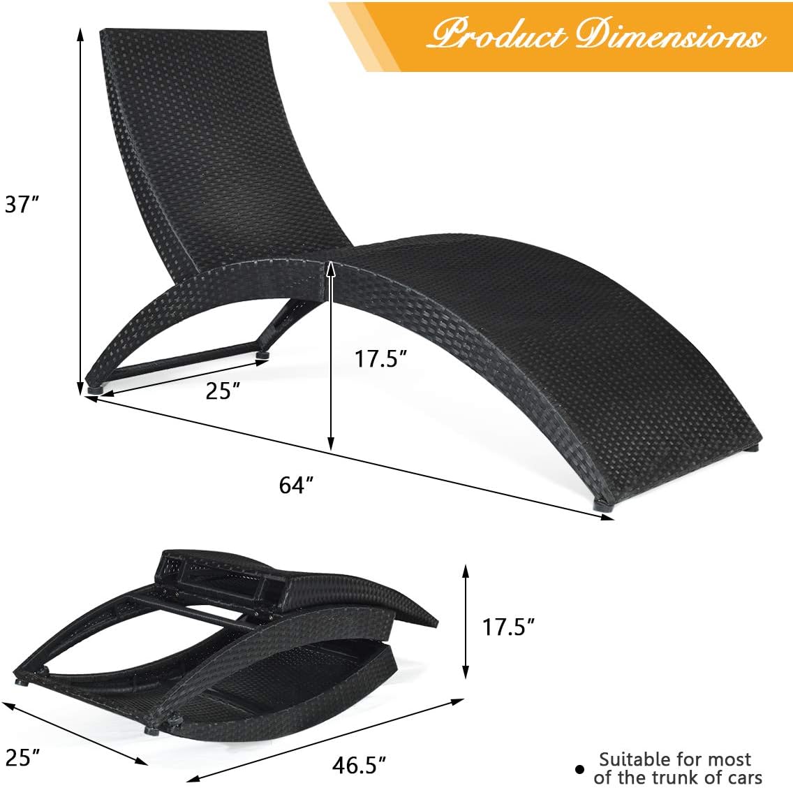 Patio Lounge Chair with Cushion