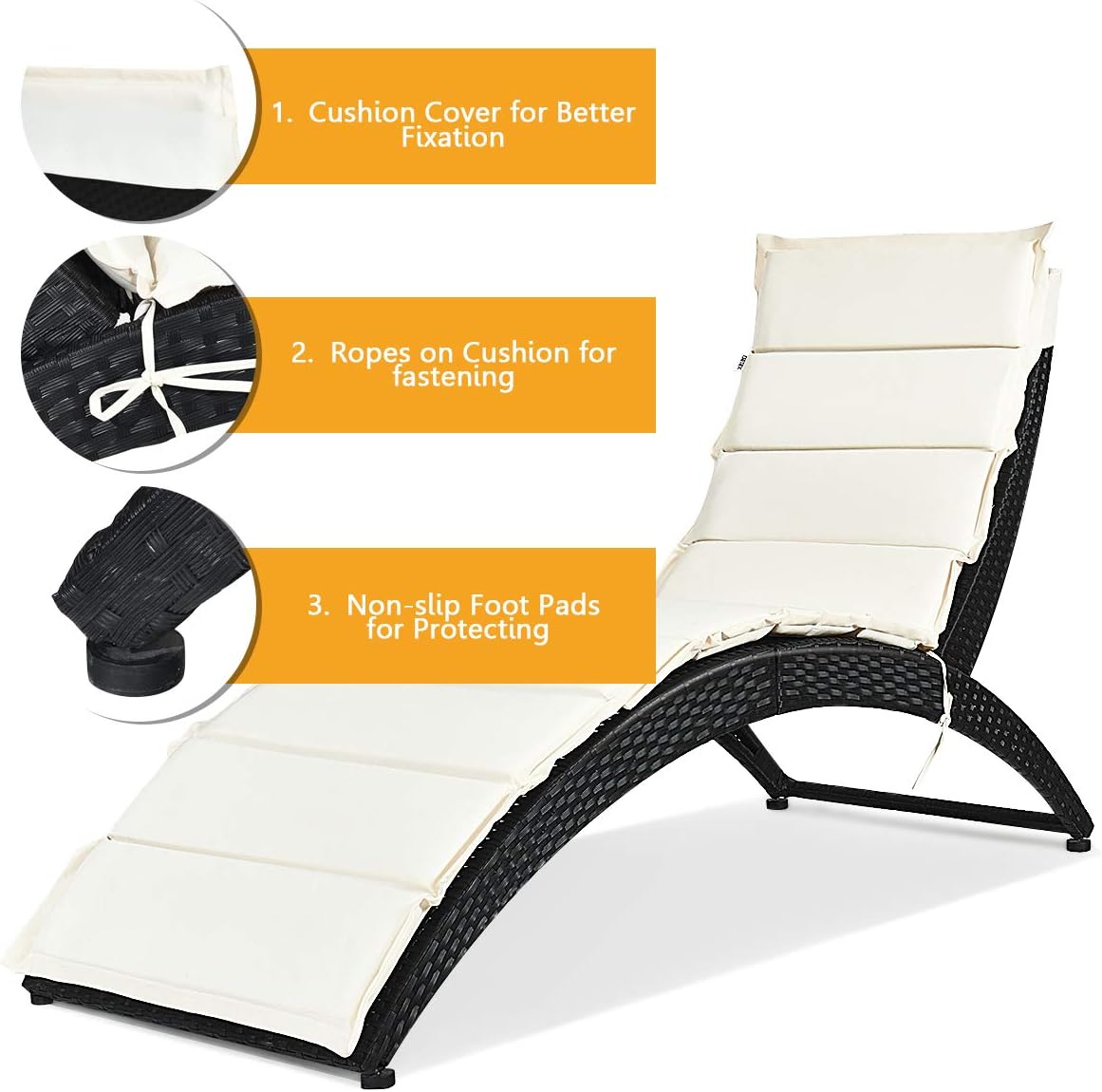 Patio Lounge Chair with Cushion