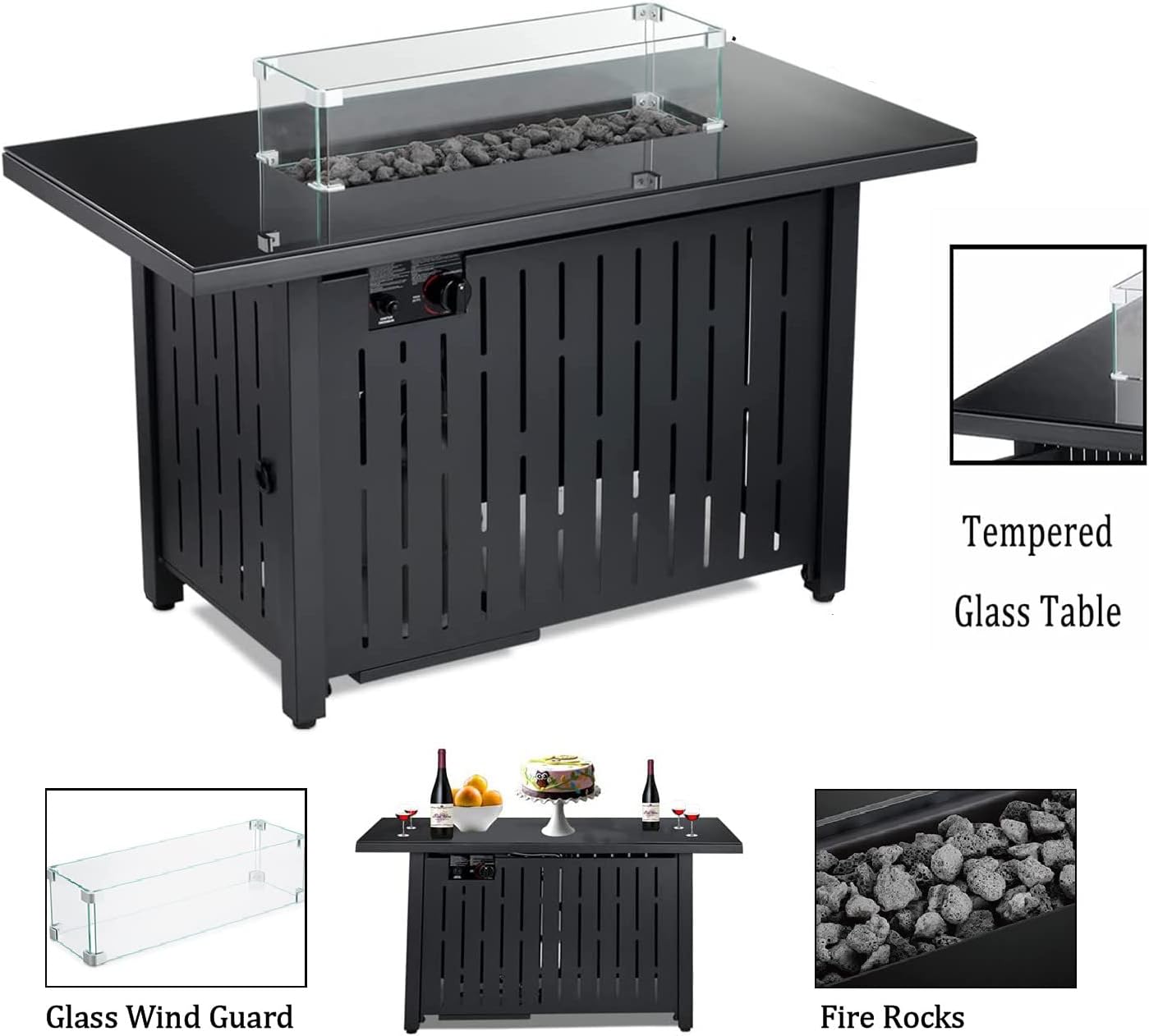 Propane Gas Fire Pit Table