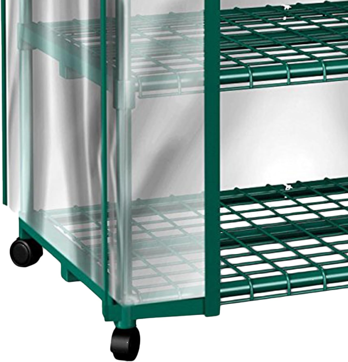 4 Tier Mini Greenhouse - Portable Greenhouse with Locking Wheels and PVC Cover for Indoor or Outdoor - 27 X 19 X 63-Inch Green House by