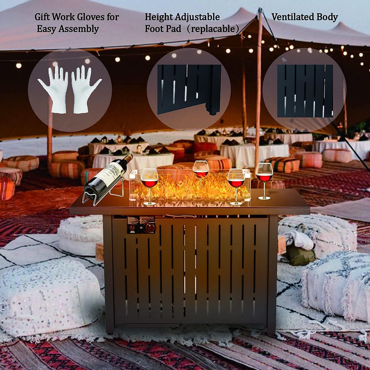Propane Gas Fire Pit Table