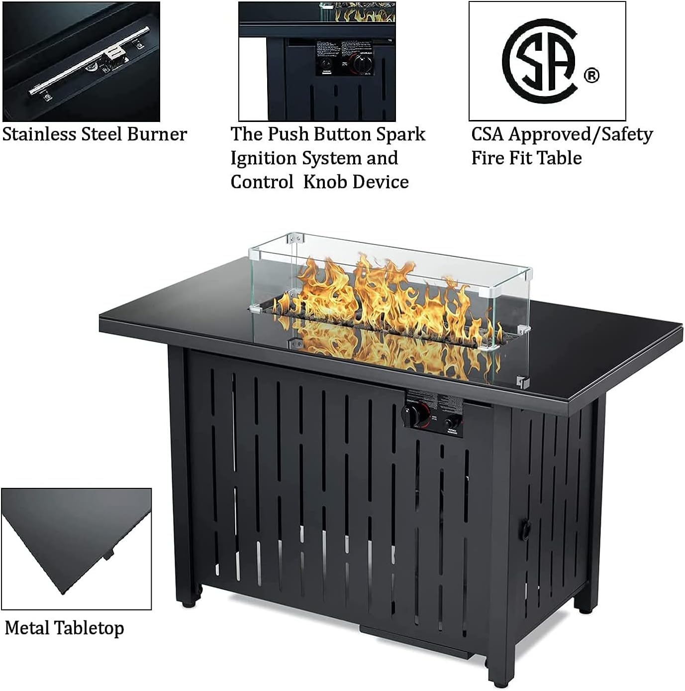 Propane Gas Fire Pit Table