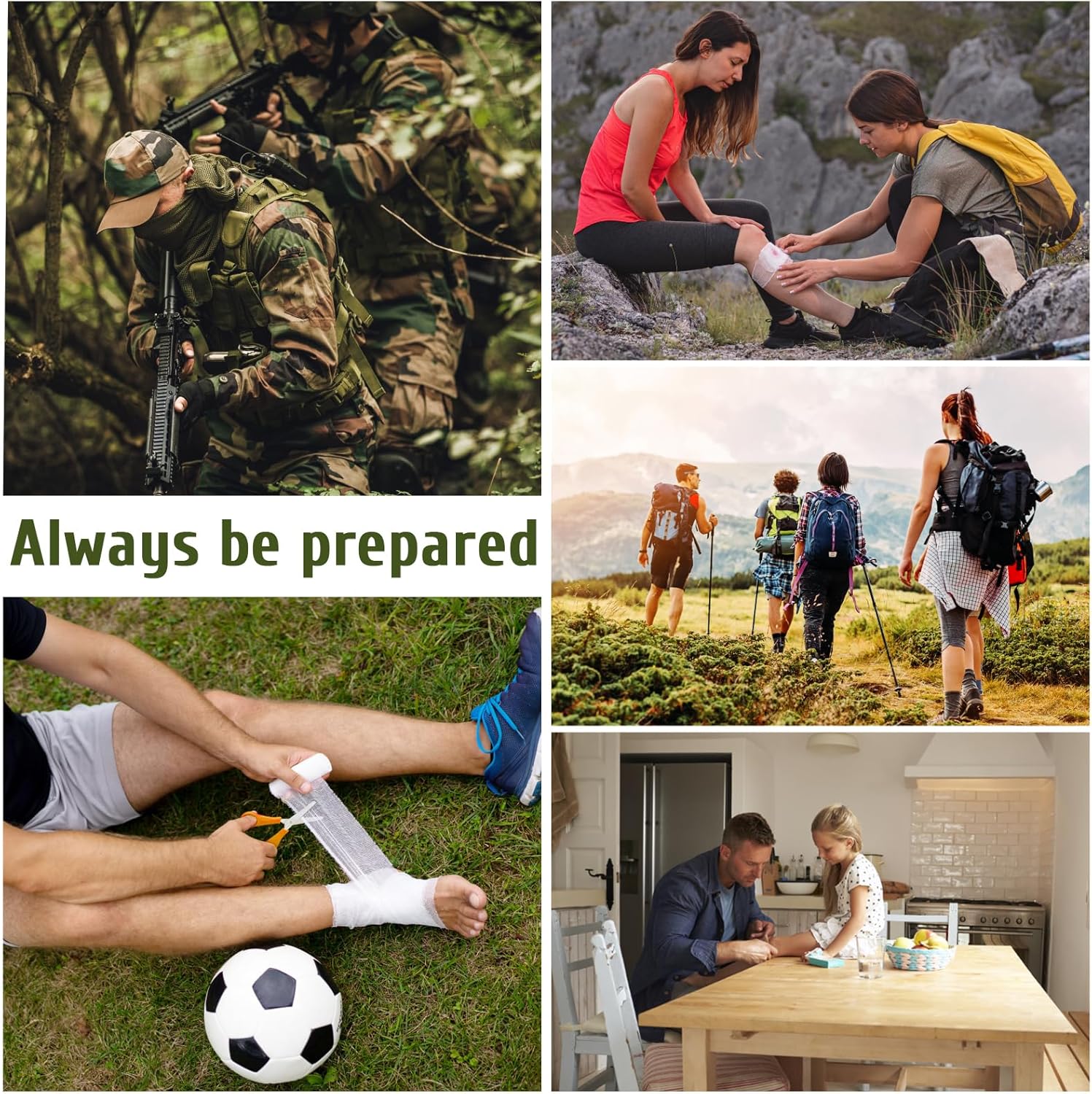Survival First Aid Kit, 170 PCS Survival Kits,Trauma Kit with Essential Survival Gear Emergency Medical Supplies for Hiking Camping Backpacking Outdoor Adventure, Gifts for Christmas Him Dad Men