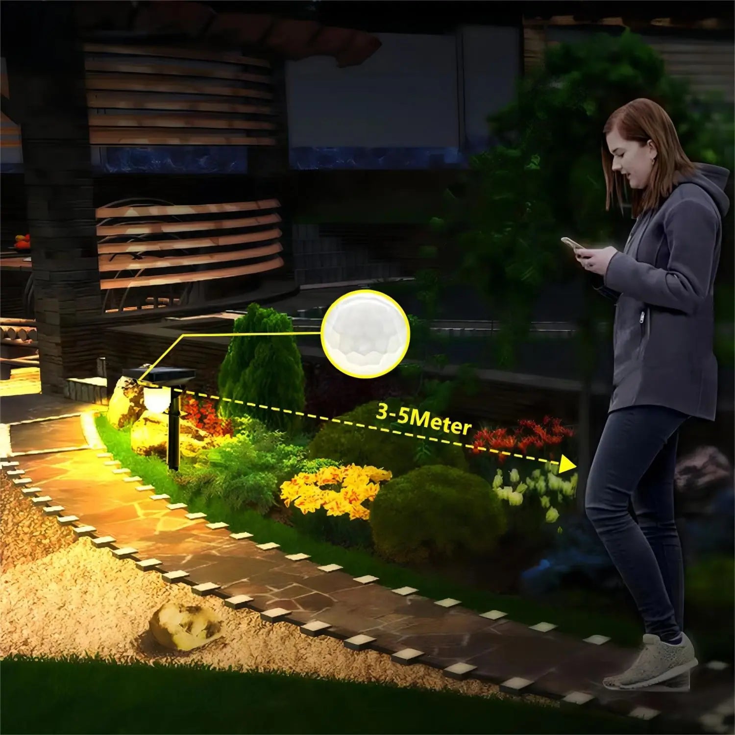 Motion Sensor Yard Solar Light