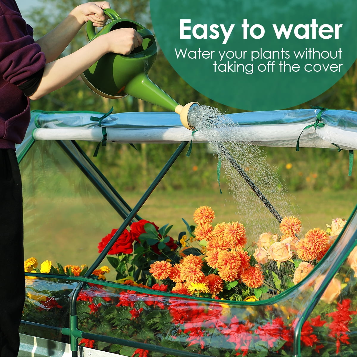 Galvanized Raised Garden Bed with Cover