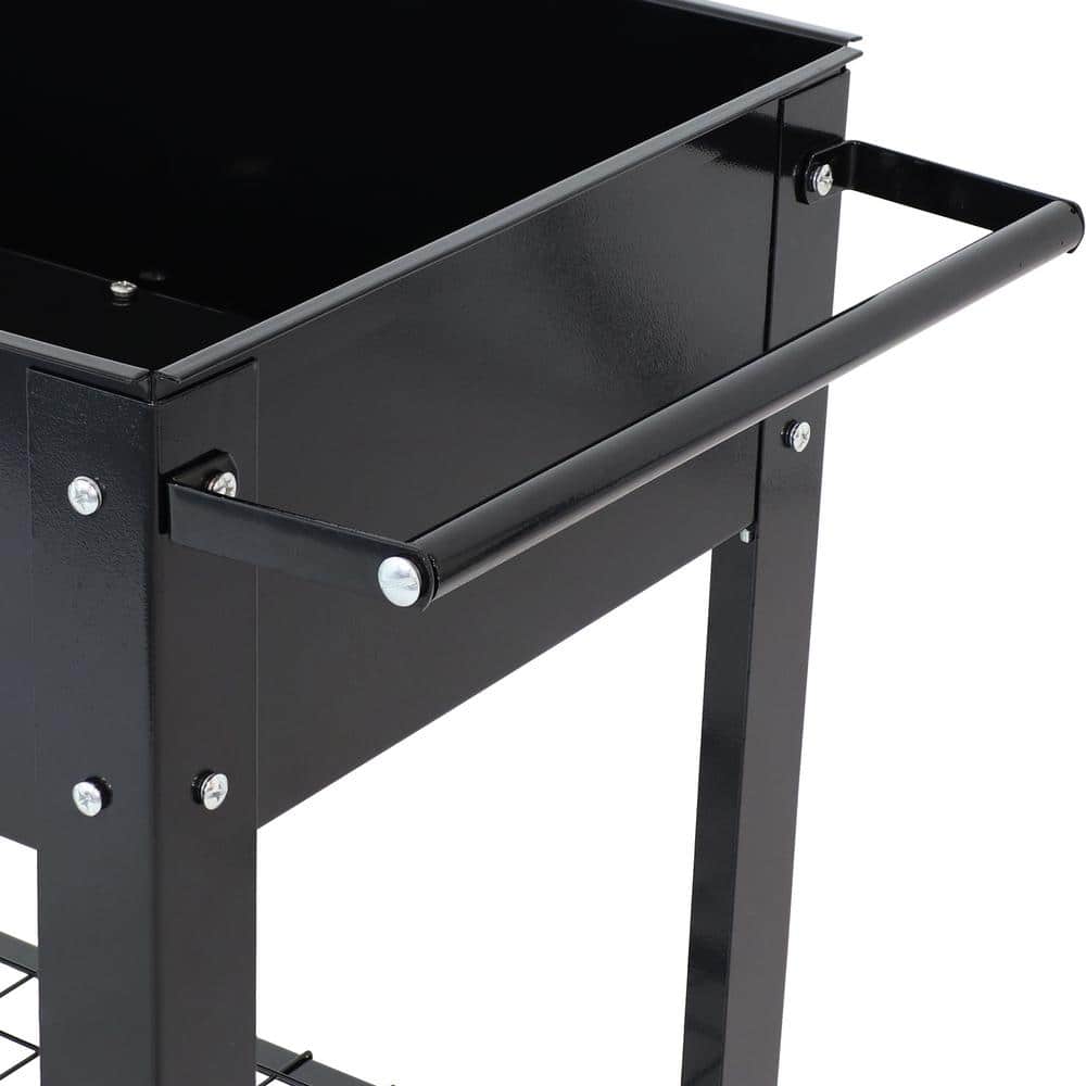 Galvanized Raised Garden Bed Cart