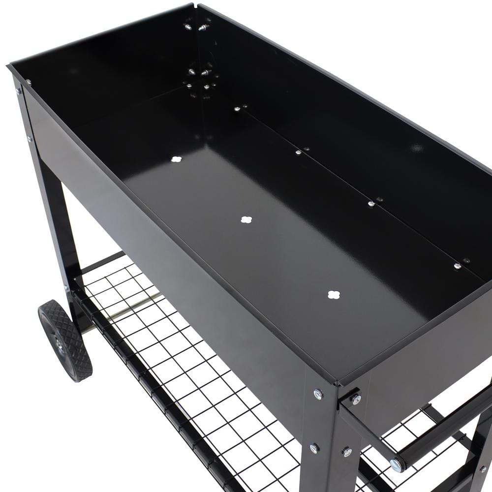Galvanized Raised Garden Bed Cart