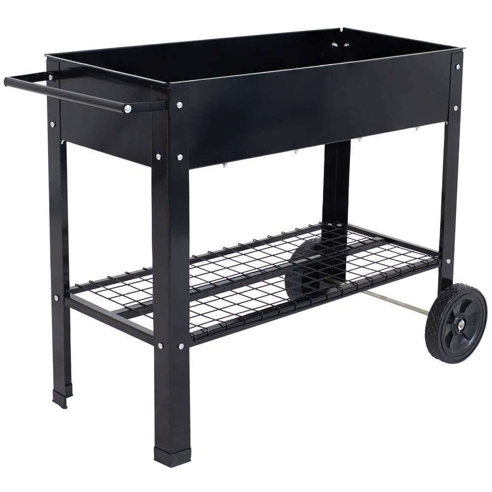 Galvanized Raised Garden Bed Cart