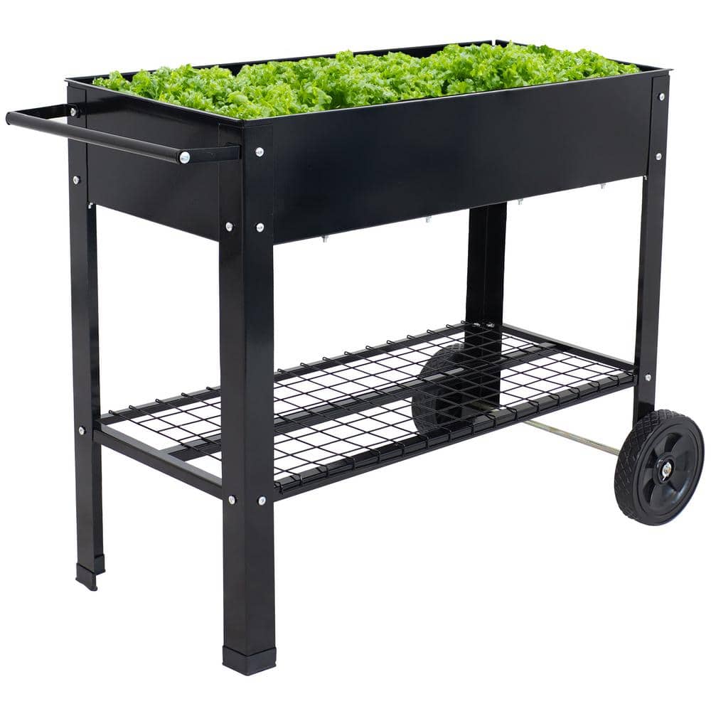 Galvanized Raised Garden Bed Cart
