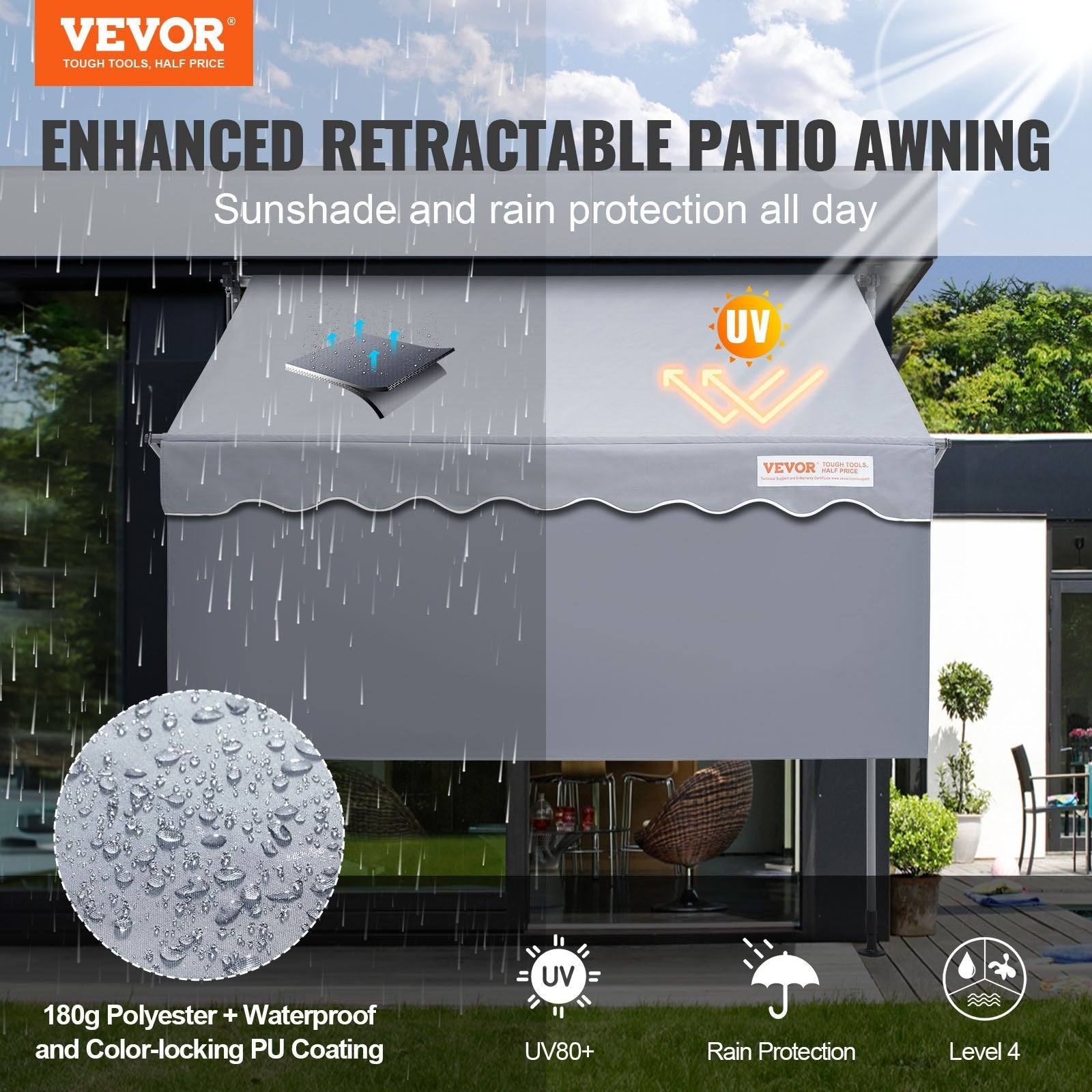 Retractable Patio Awning Sunshade